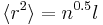 \langle r^2 \rangle = n^{0.5}l