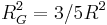 R_G^2=3/5 R^2