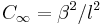 C_\infty=\beta^2/l^2