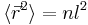 \langle \vec{r}^2 \rangle=nl^2